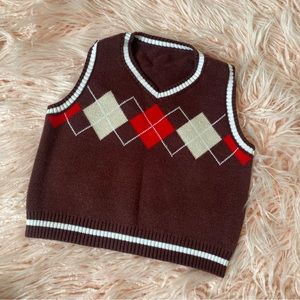 Knit V-neck Sweater Vest